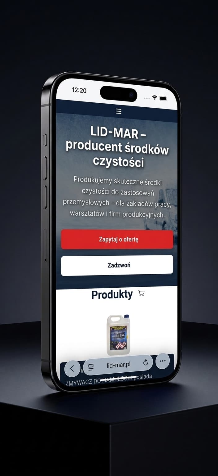 LiD-MAR.pl — strona firmowa producenta środków czystości, realizacja GP Engineering